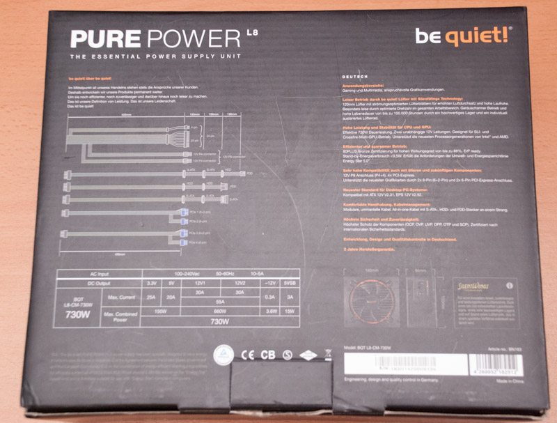 Be Quiet Pure Power L8 CM 730W (2)