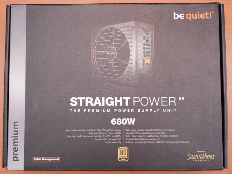 Packaging and Contents Be Quiet Straight Power 680W (1)