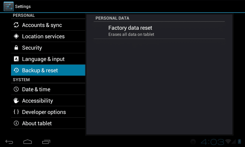 Android_ICS_Factory Reset