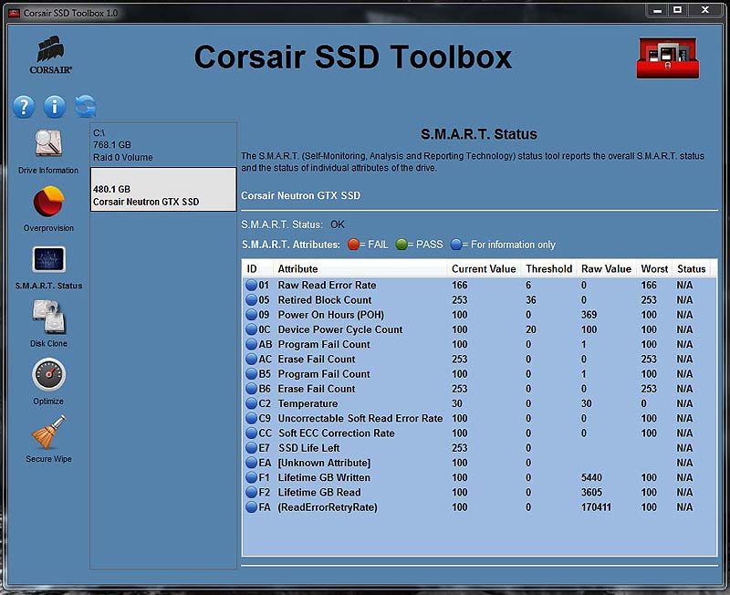 Corsair SSD Toolbox 9