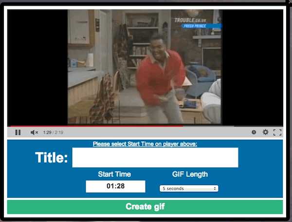 How to create an animated GIF from a  video