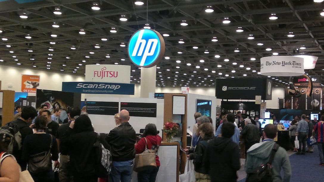 HP at expo trade show sign