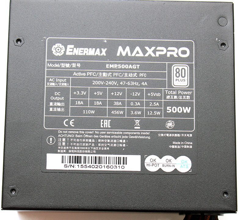 Comparer les prix : Enermax MaxPro II 500W 80 Plus EU ATX alimentation PC,  câbles plats, Safeguard (protection contre court-circuit, surtension,  sous-tension, surintensité, surchauffe, surpuissance)