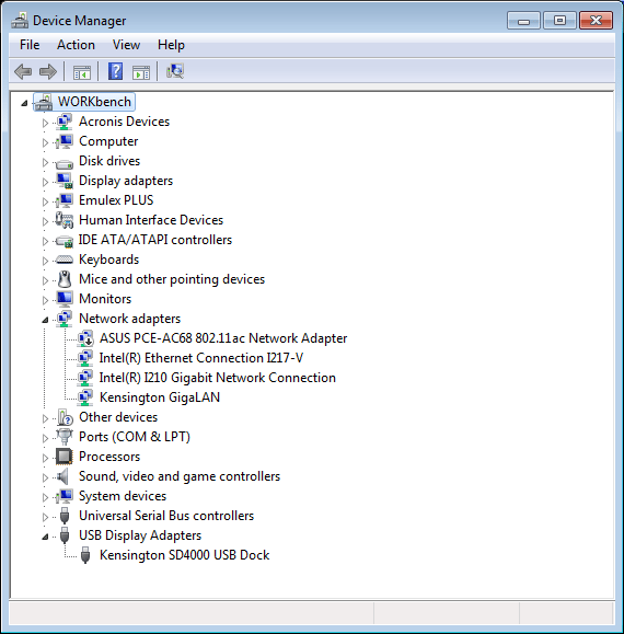 Kensington_SD4000-SS-device_manager