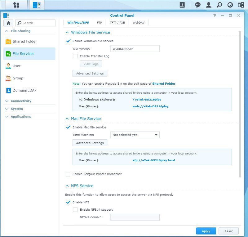 Synology_DS216play-SS-services 1