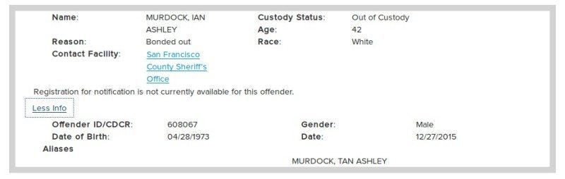 ian murdock arrest