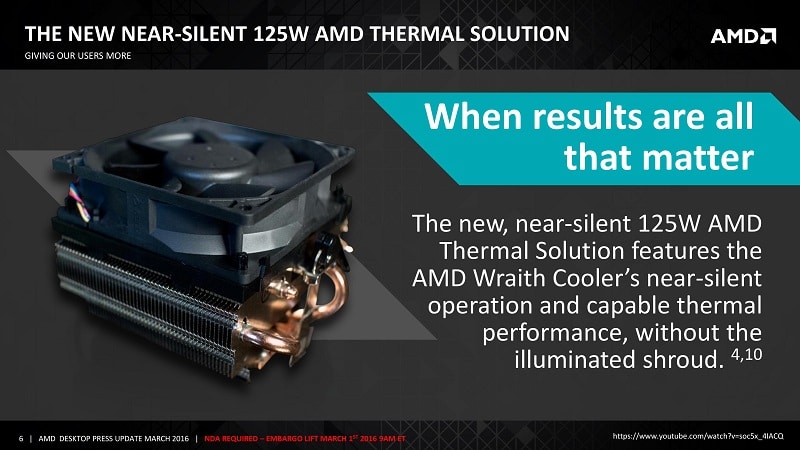 AMD Wraith 125W Thermal Solution Stock CPU APU Heatsink