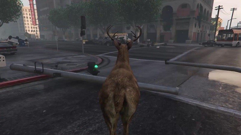 AI-Controlled Deer Causes Chaos in Grand Theft Auto V