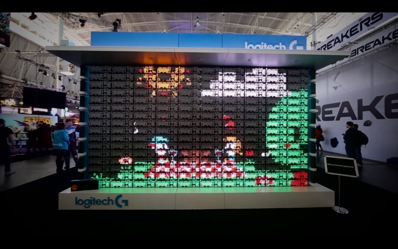 Logitech Creates Epic Display Using 160 Gaming Keyboards!
