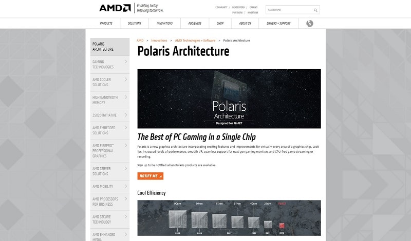 AMD Launches Polaris Architecture Website