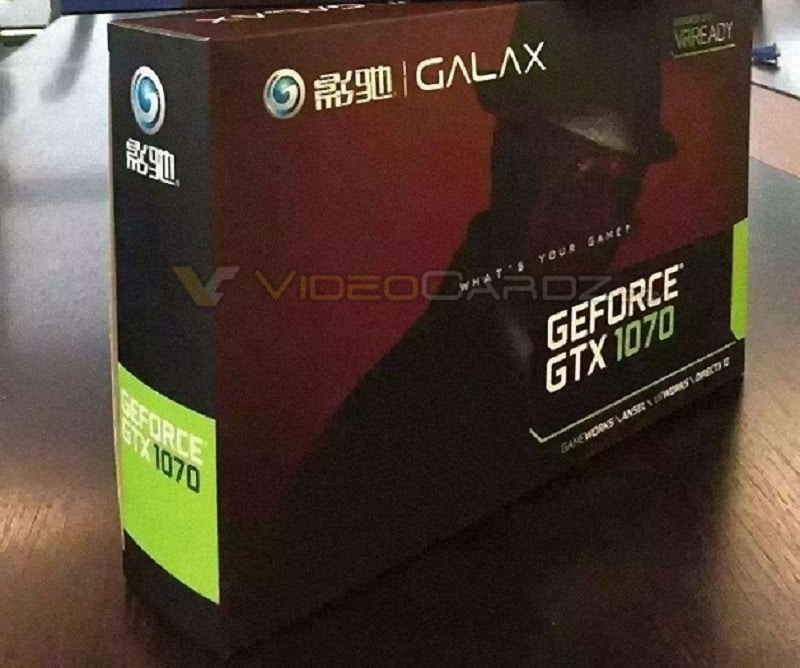 GALAX GTX 1070 Nvidia Package Box 