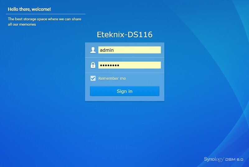 Synology_DS116-SS-login