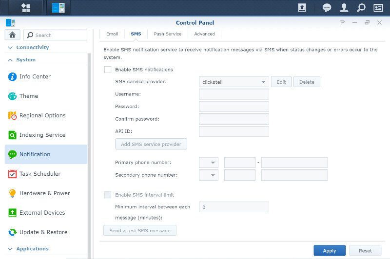 Synology_DS116-SS-notification settings 2