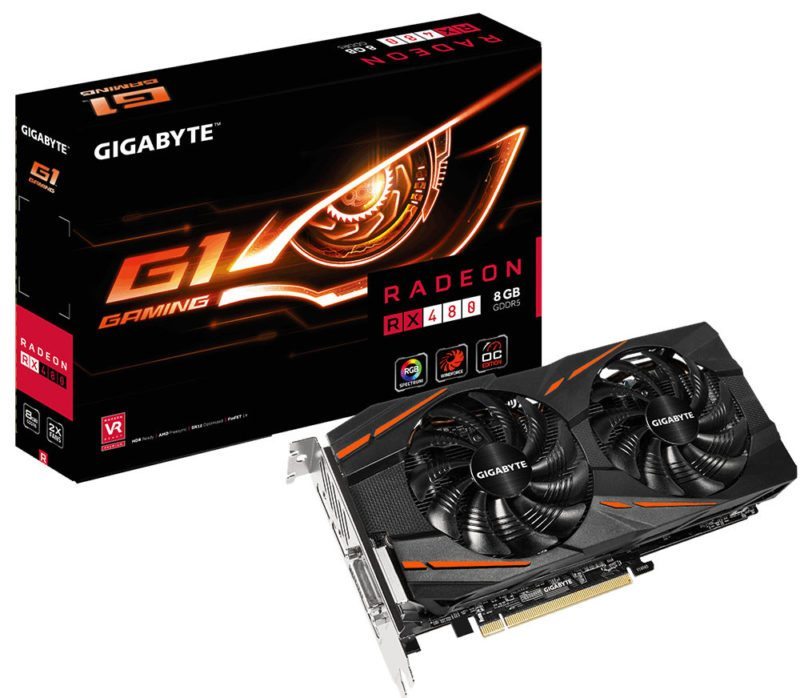 Gigabyte RX 480 G1 Gaming GPUs Announced