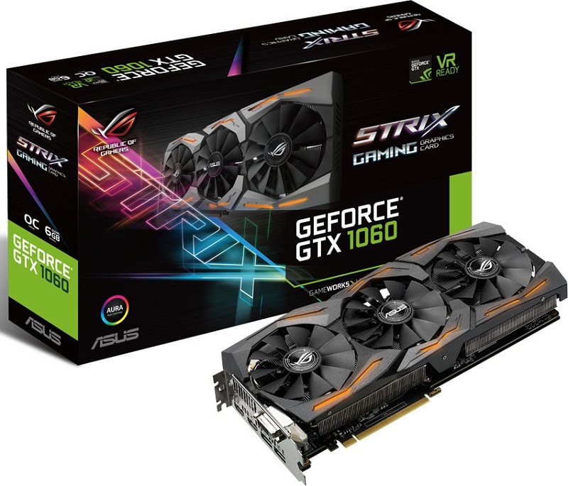 ASUS Releases Triplet of GTX 1060 Graphics Cards