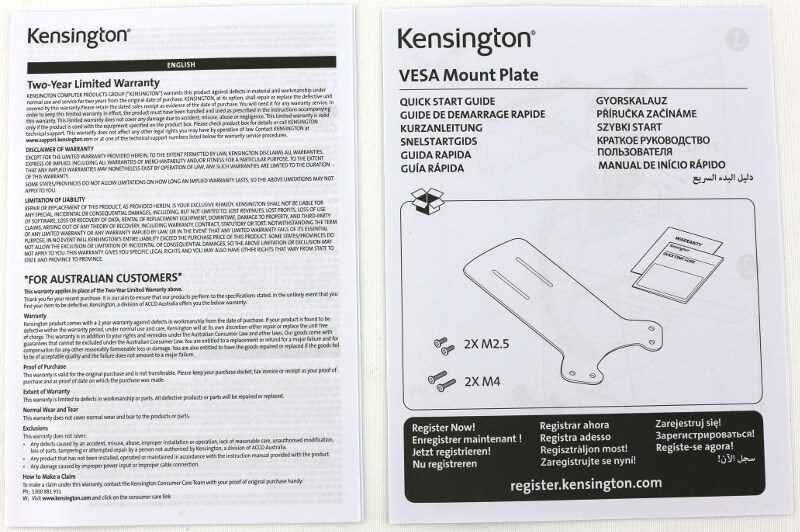 Kensington_SD4600P-Photo-box bracket manuals