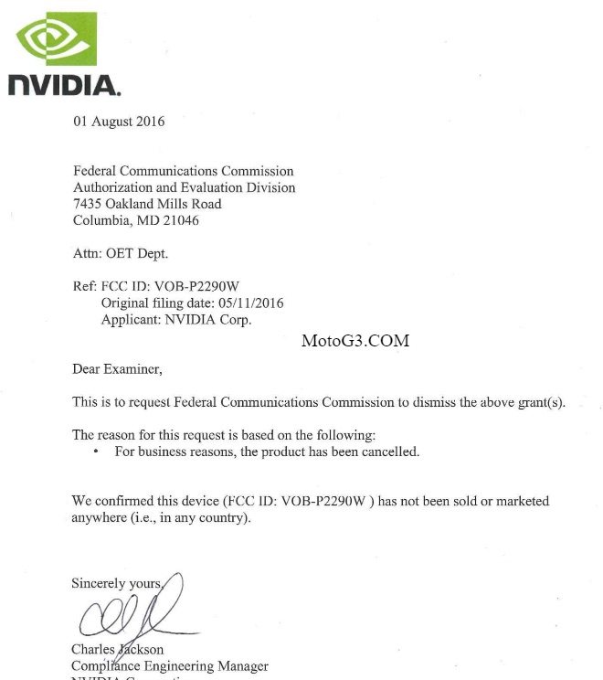 nvidia shield letter