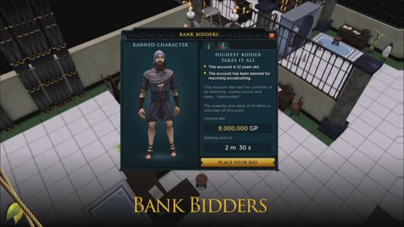 RuneScape to Auction Off Banned Players’ Inventories