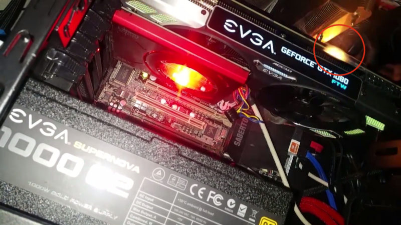 EVGA GTX 1080 Caught on Video Catching Fire
