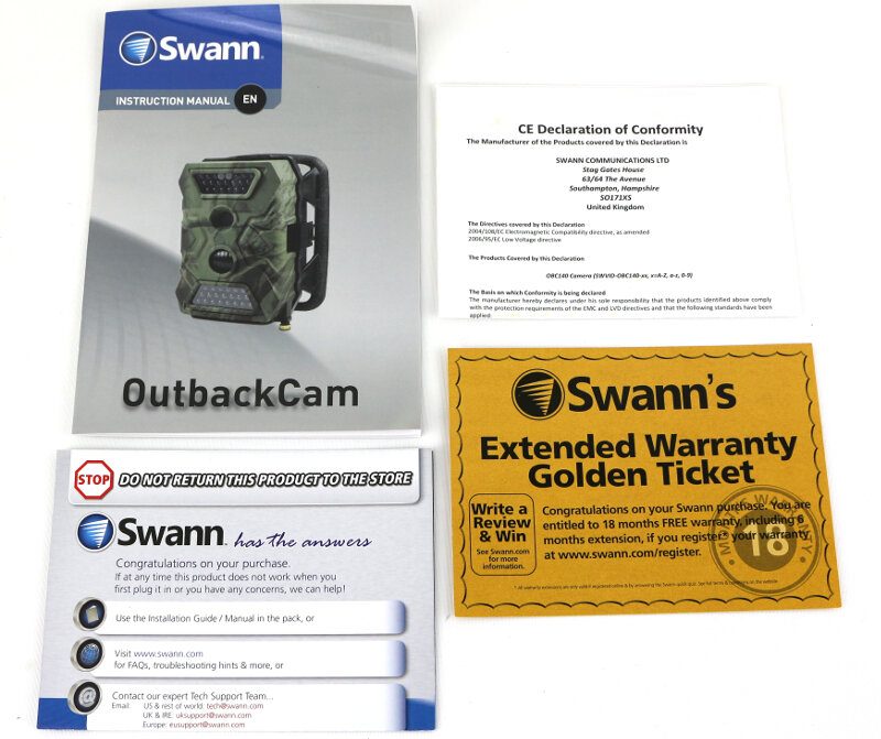Swann OutbackCam Photo box labels