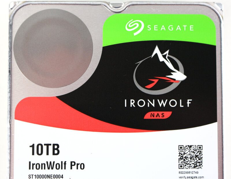 Seagate IronWolf Pro 10TB Photo label