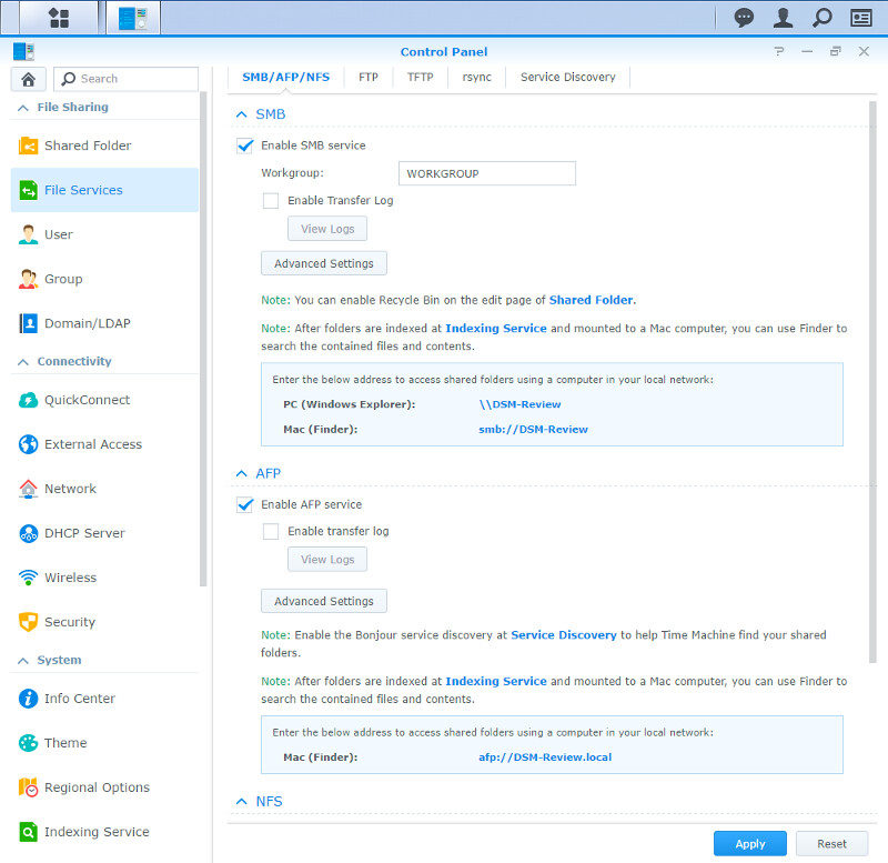 Synology DSM 6.1 SS 04 File Services 1