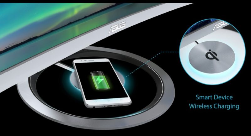 ASUS Designo Curve MX34VQ Monitor Integrates Qi Charging Capability