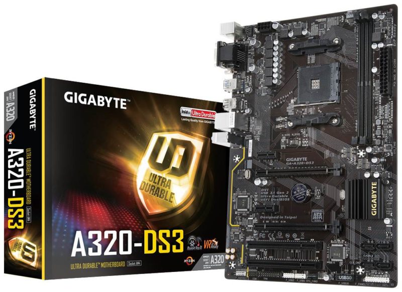 Gigabyte A320-DS3 and A320M-HD2 Socket AM4 Motherboards Introduced