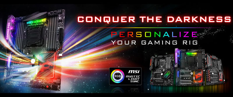 MSI Launches Mystic Light Sync RGB LED Resource Website