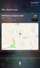SIRI Points to eSports Bar When Asked to Look for Prostitutes