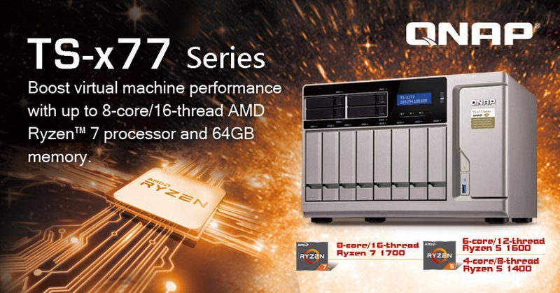QNAP TS-x77 AMD Ryzen NAS