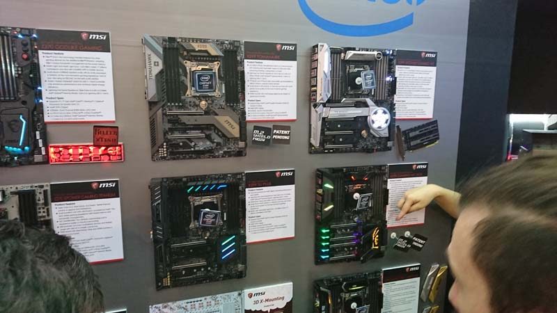MSI Intel Motherboards Showcased at Computex 2017