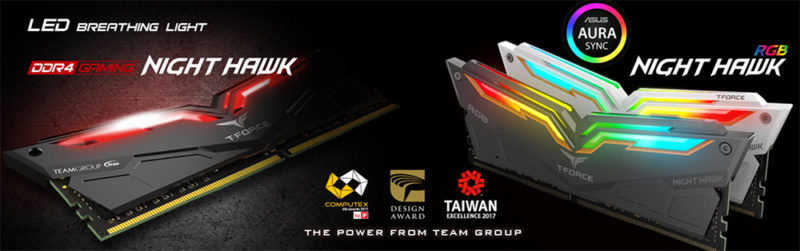 Team Group Announces T-Force Night Hawk RGB Memory