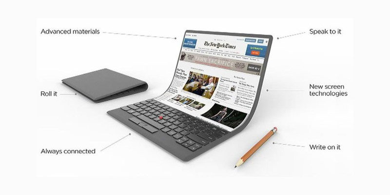 Lenovo Teases Paper-like Rollable ThinkPad Concept at NYC Event