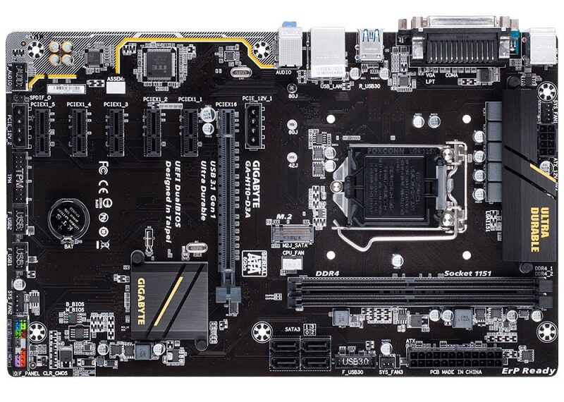 GIGABYTE Releases New H110-D3A Motherboard for Mining