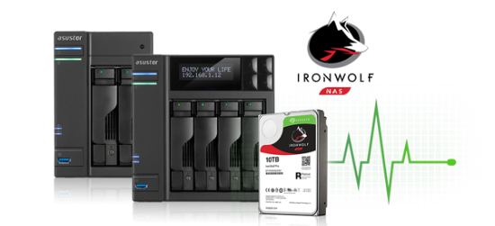 ASUSTOR NAS with Seagate IronWolf Health Management IHM