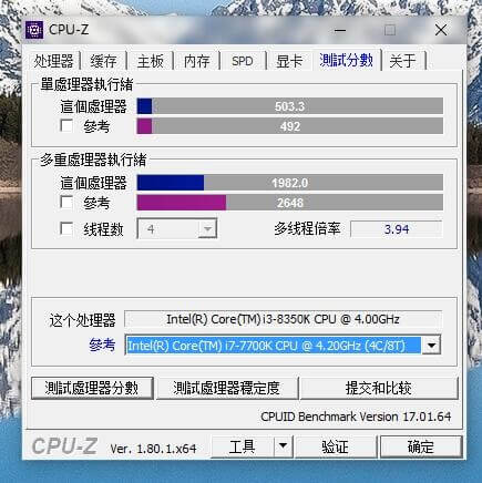 Performance Figures Leaked for the i3-8350K Quad Core Coffee Lake