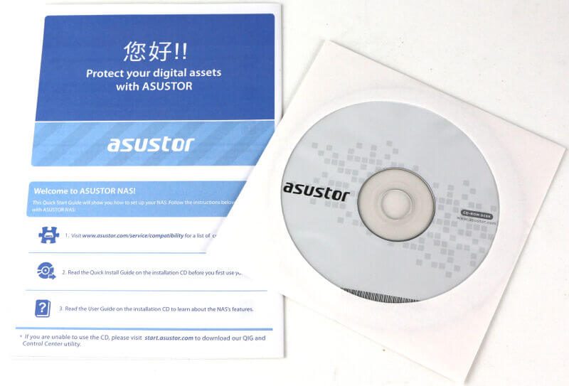 ASUSTOR AS6302T Photo accessories note and disk