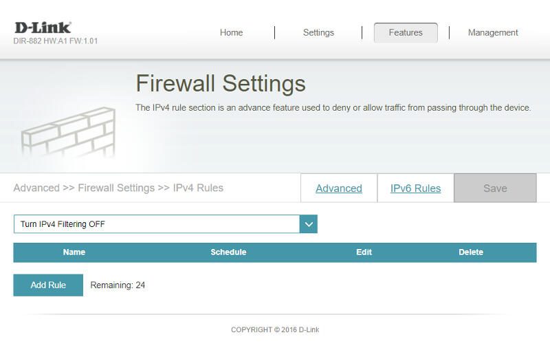 D-Link DIR-882 SS Features firewall 2