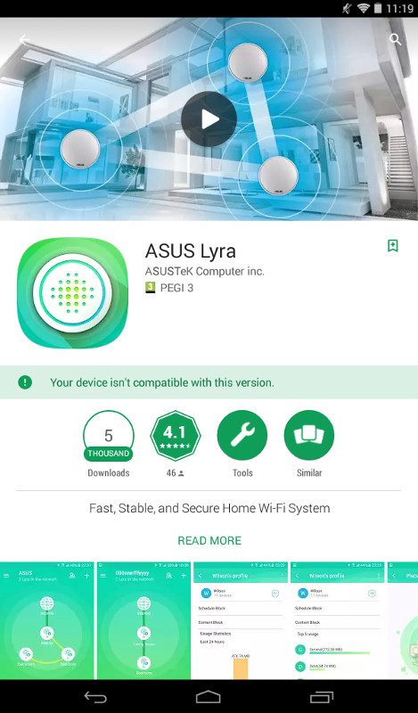 ASUS Lyra SS Android Store