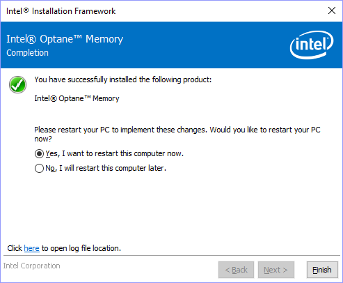 Intel Optane 32GB SS Install 3