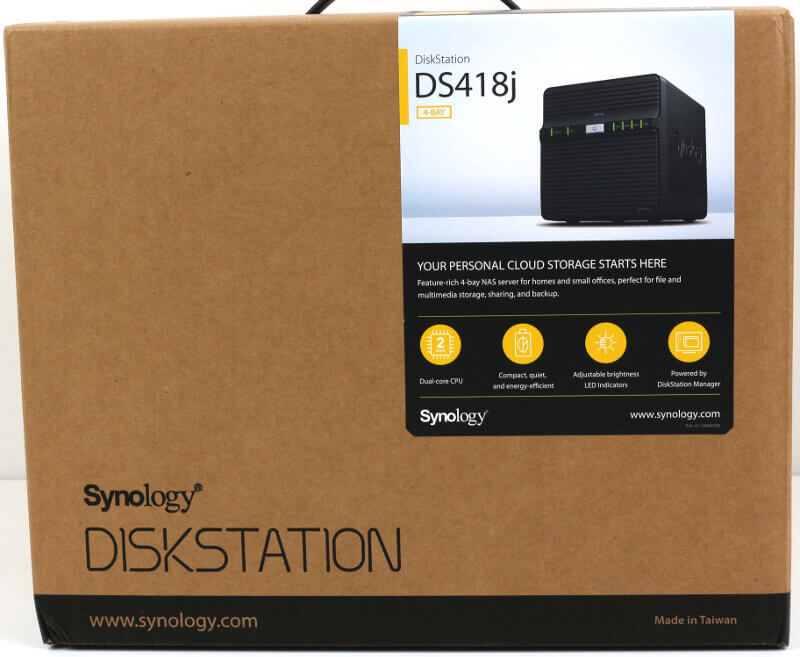 Synology DS418j Photo box front