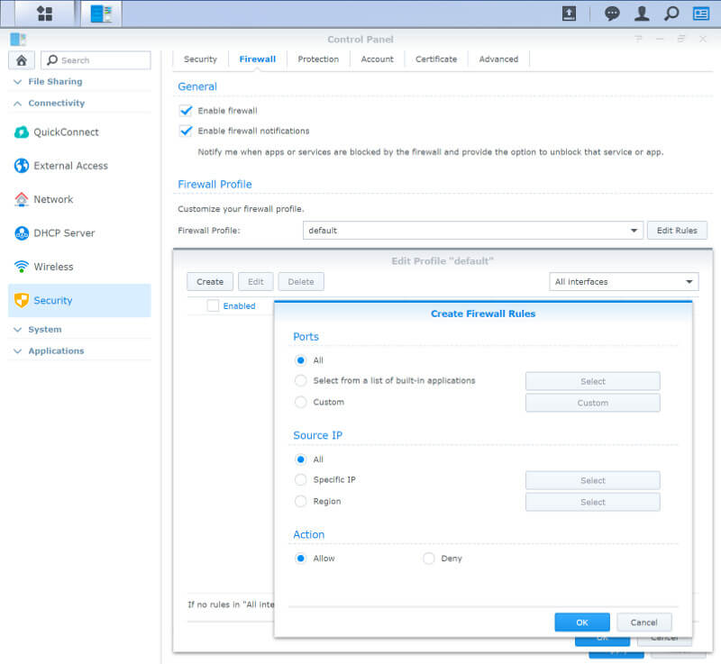 Synology DSM SS03 Settings security 2