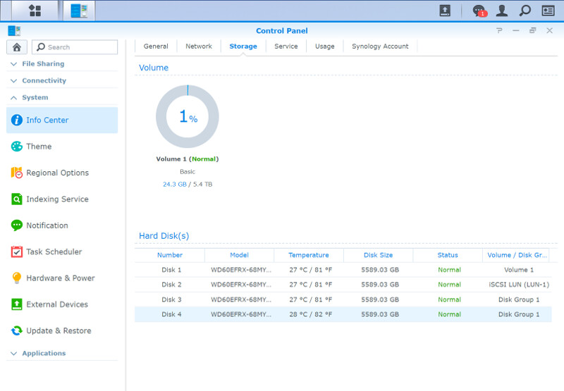 Synology DSM SS04 Settings information 3