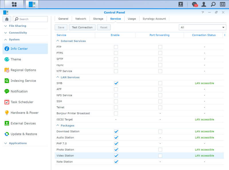 Synology DSM SS04 Settings information 4