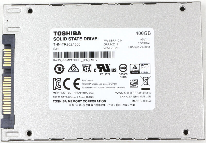 Toshiba OCZ TR200 480GB Photo view bottom