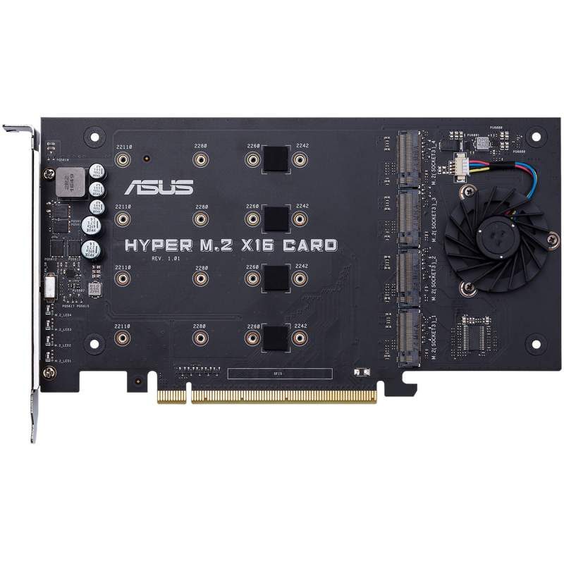 ASUS Launches HYPER M.2 x16 PCIe Expansion Card
