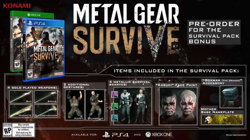 Metal Gear Survive Launches February 20, 2018
