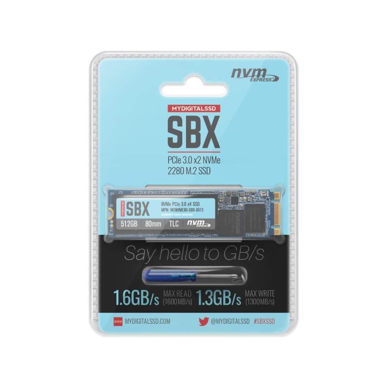 MyDigitalSSD Unveils SBX Series PCIe M.2 NVMe SSDs