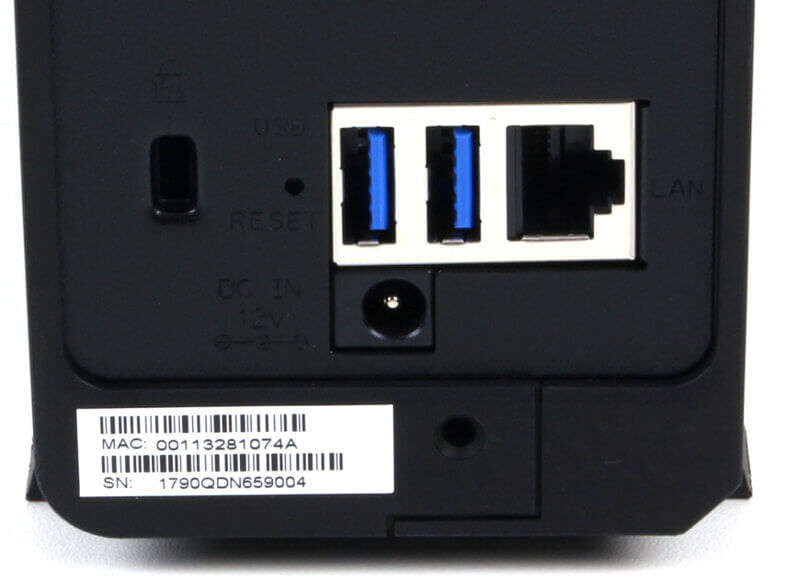 Synology DS118 Photo closeup rear 1